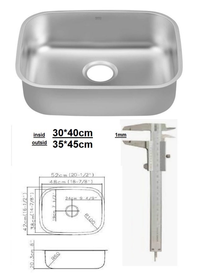 Shams Stainless steel kitchen 35*40 cm 1 mm - Image 4
